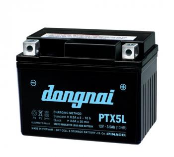 Ắc quy xe máy Đồng Nai PTX5L 3.5ah-12v
